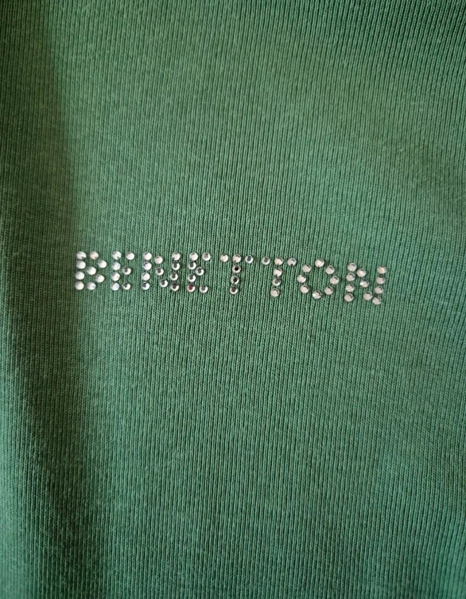 Green long-sleeve Benetton T-shirt. Size 12 years – photo 2